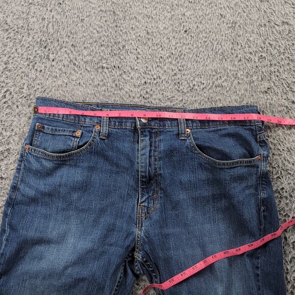 Levis Jeans Mens 36x32 Blue 559 Relaxed Straight Leg Denim Casual Distressed - Picture 6 of 10